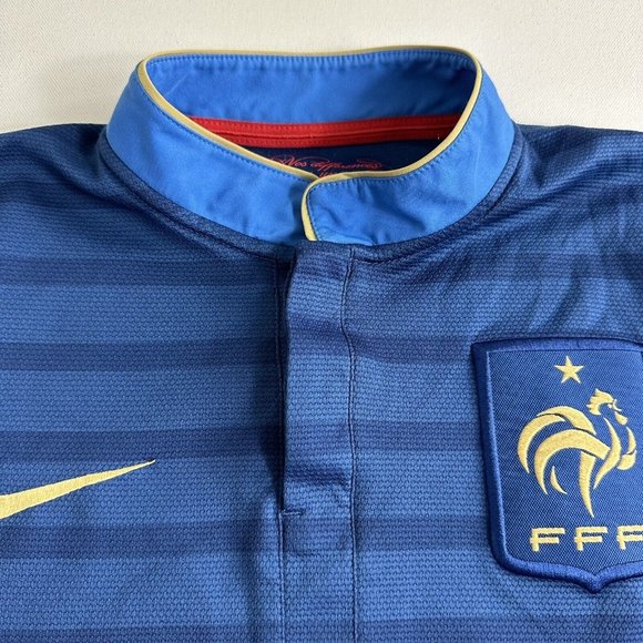 Nike 2012 France Authentic Home Match Player Issue Kit Shirt Jersey Benzema SZ M - Picture 10 of 14
